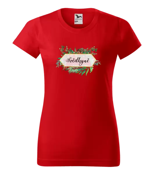 Dámské tričko Svědkyně zelené listy