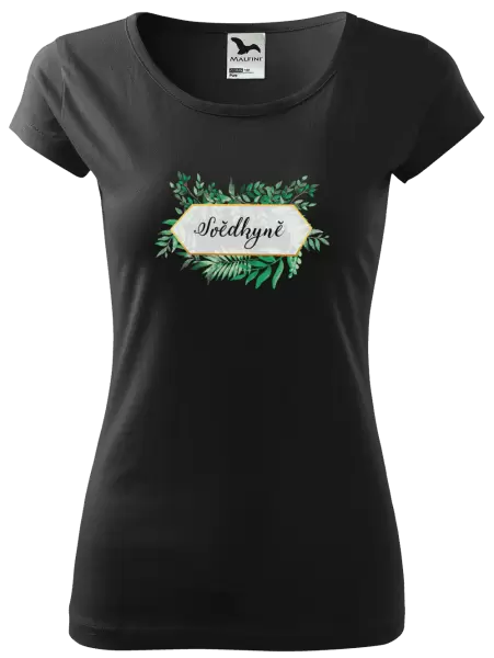 Dámské tričko Svědkyně zelené listy