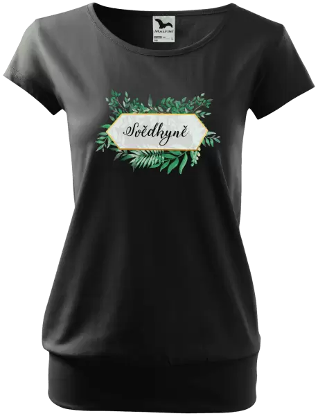 Dámské tričko Svědkyně zelené listy