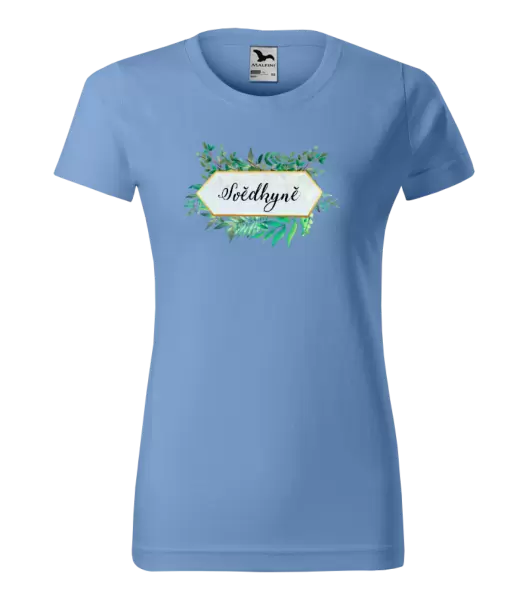 Dámské tričko Svědkyně zelené listy