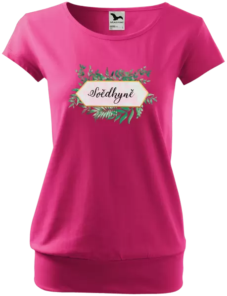 Dámské tričko Svědkyně zelené listy