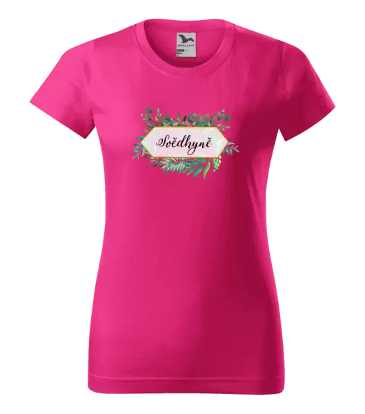 Dámské tričko Svědkyně zelené listy