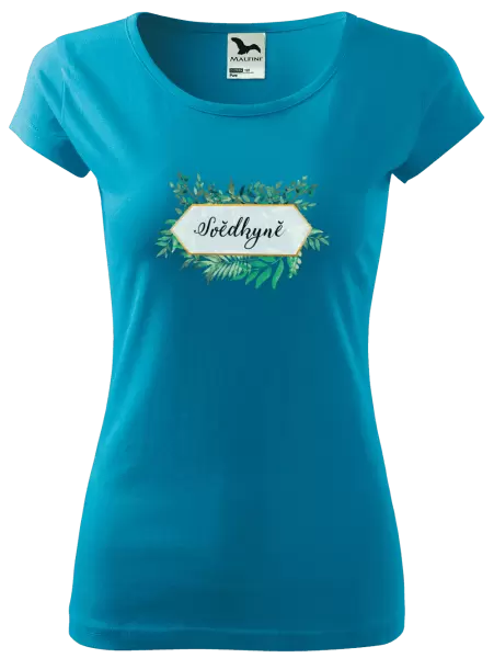 Dámské tričko Svědkyně zelené listy