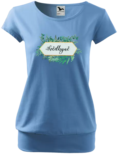 Dámské tričko Svědkyně zelené listy