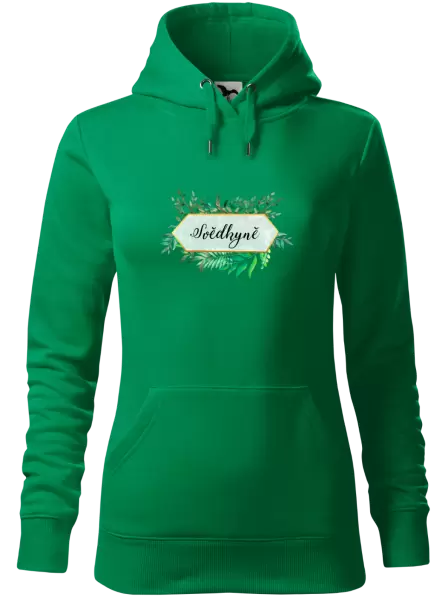Dámská mikina Svědkyně zelené listy