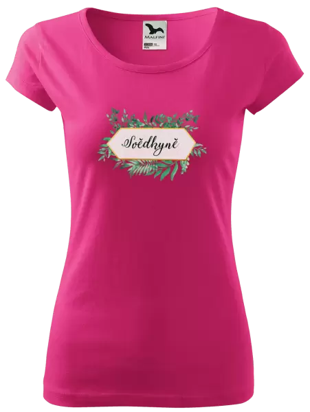 Dámské tričko Svědkyně zelené listy