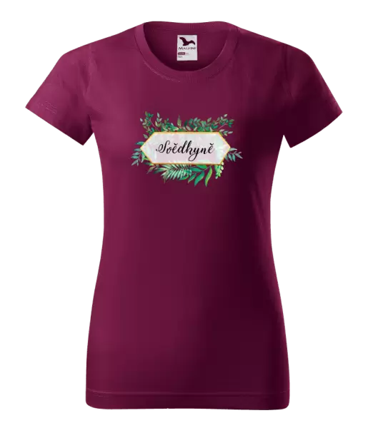 Dámské tričko Svědkyně zelené listy