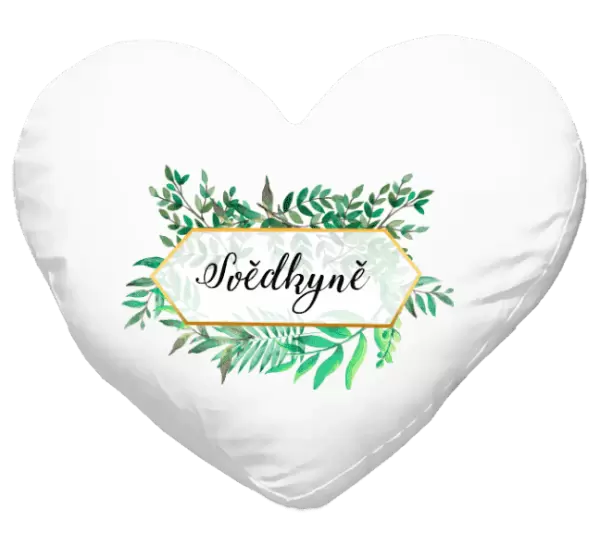 Polštář Svědkyně zelené listy