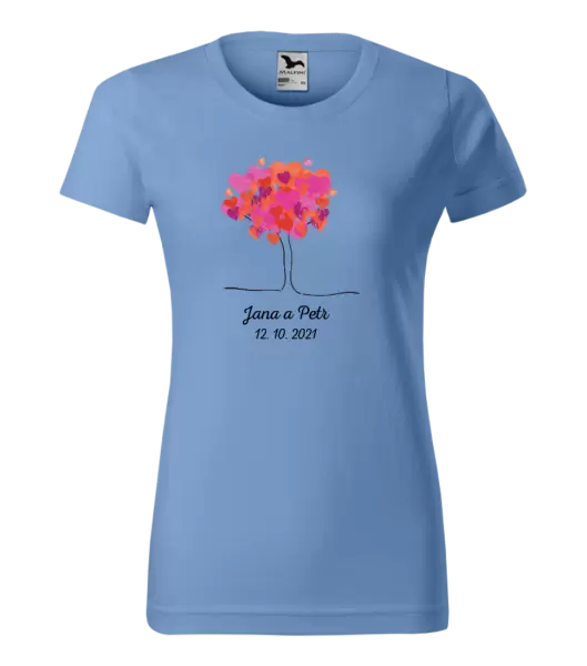 Dámské tričko Strom se jmény