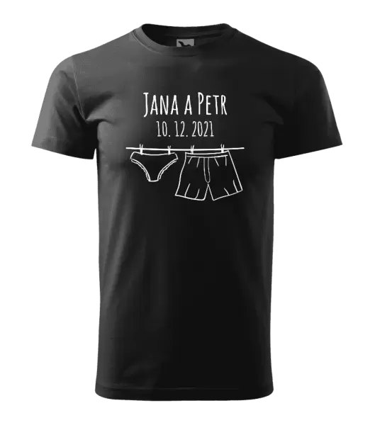 Pánské tričko Spodní prádlo se jmény