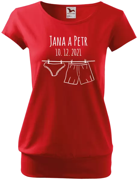 Dámské tričko Spodní prádlo se jmény