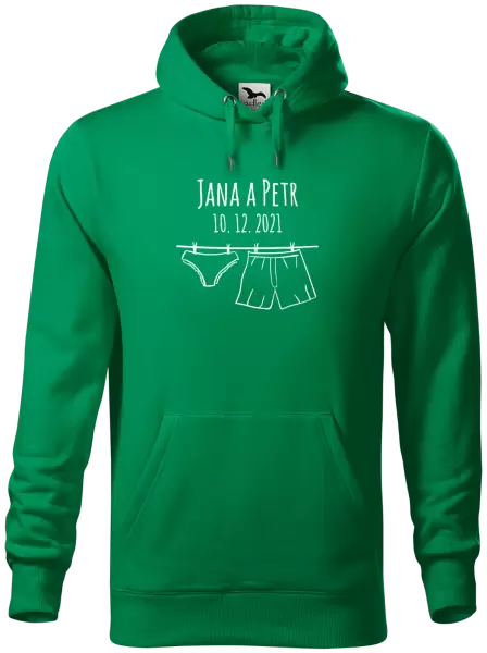 Pánská mikina Spodní prádlo se jmény