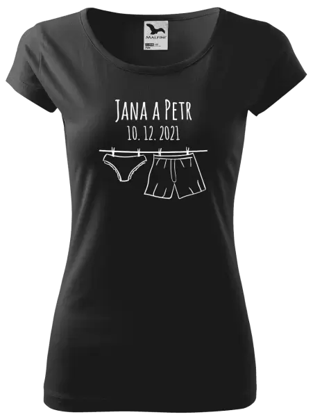 Dámské tričko Spodní prádlo se jmény