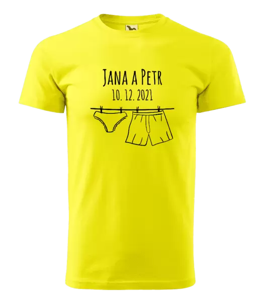 Pánské tričko Spodní prádlo se jmény