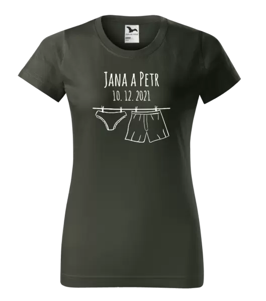 Dámské tričko Spodní prádlo se jmény