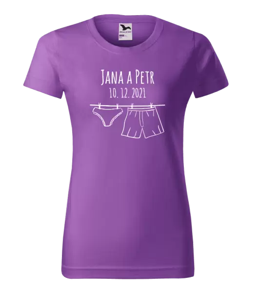 Dámské tričko Spodní prádlo se jmény
