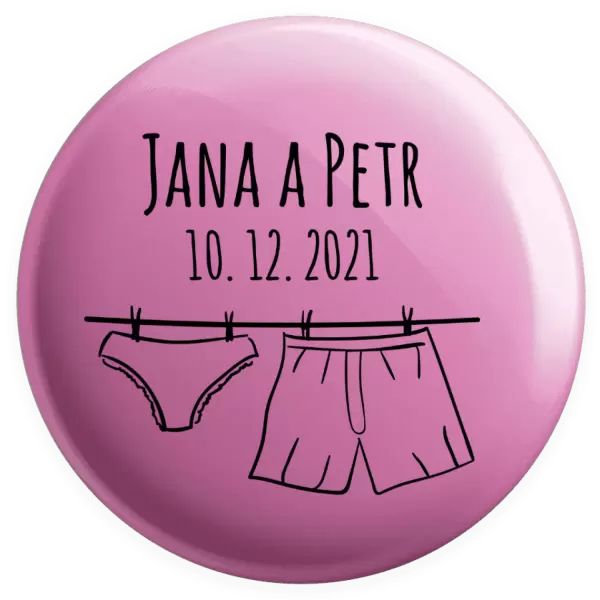 Placka Spodní prádlo se jmény