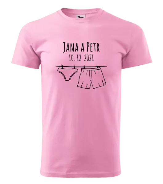 Pánské tričko Spodní prádlo se jmény