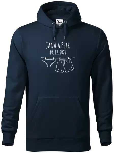 Pánská mikina Spodní prádlo se jmény