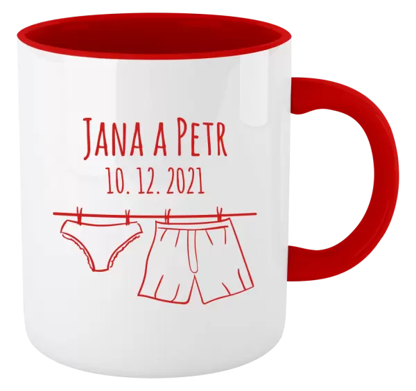 Hrnek Spodní prádlo se jmény
