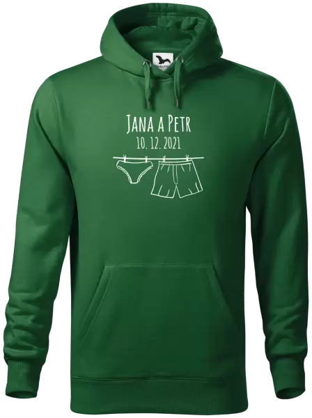 Pánská mikina Spodní prádlo se jmény
