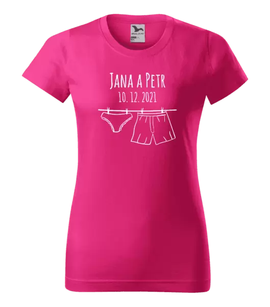 Dámské tričko Spodní prádlo se jmény