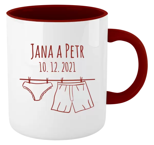 Hrnek Spodní prádlo se jmény