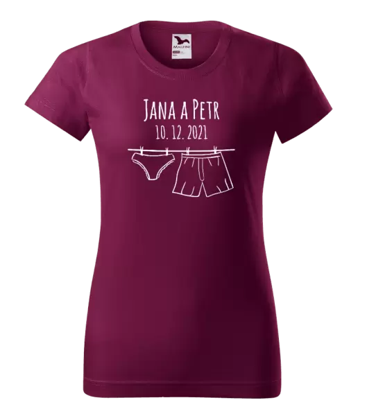 Dámské tričko Spodní prádlo se jmény