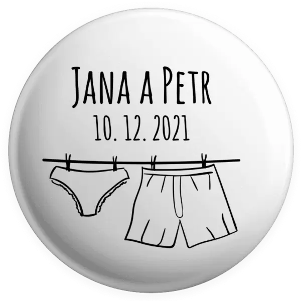 Placka Spodní prádlo se jmény