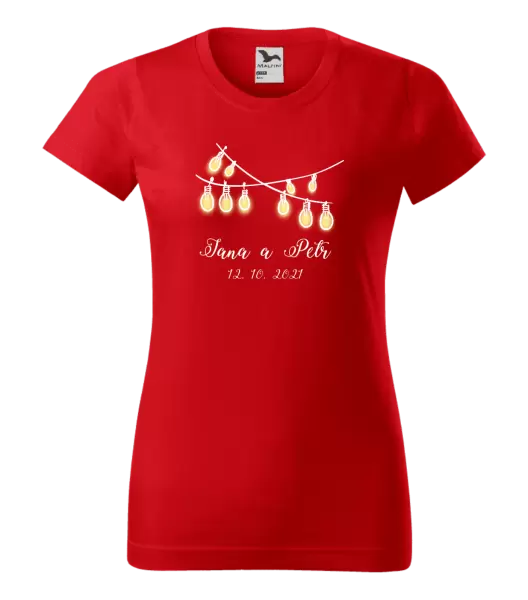 Dámské tričko Světýlka se jmény