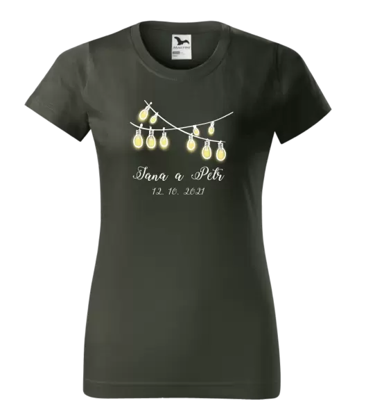 Dámské tričko Světýlka se jmény