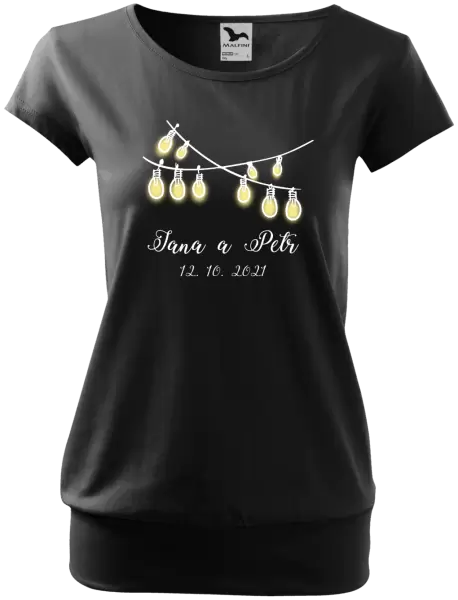 Dámské tričko Světýlka se jmény