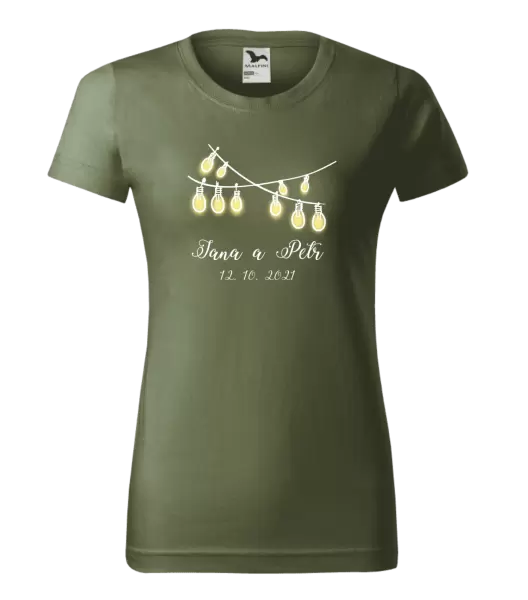 Dámské tričko Světýlka se jmény