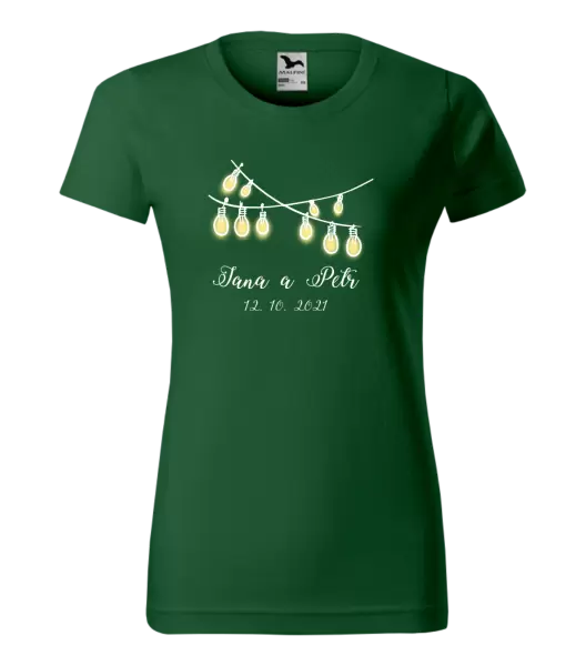 Dámské tričko Světýlka se jmény