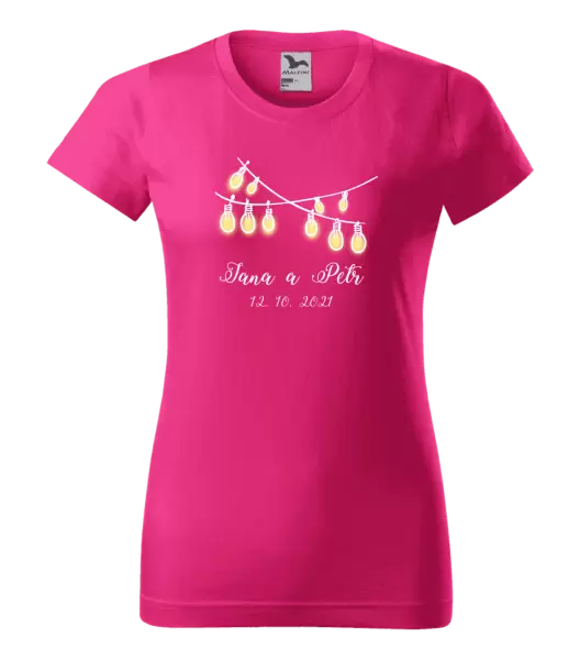 Dámské tričko Světýlka se jmény