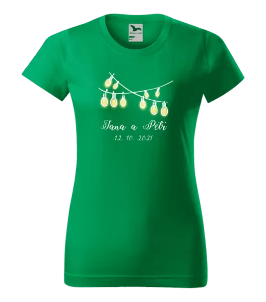 Dámské tričko Světýlka se jmény