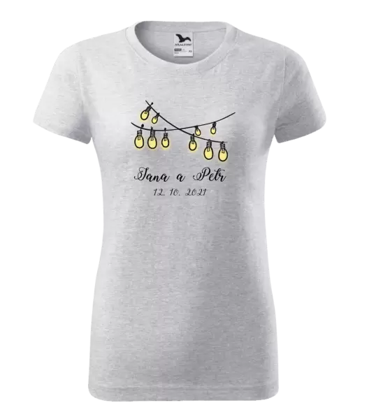 Dámské tričko Světýlka se jmény