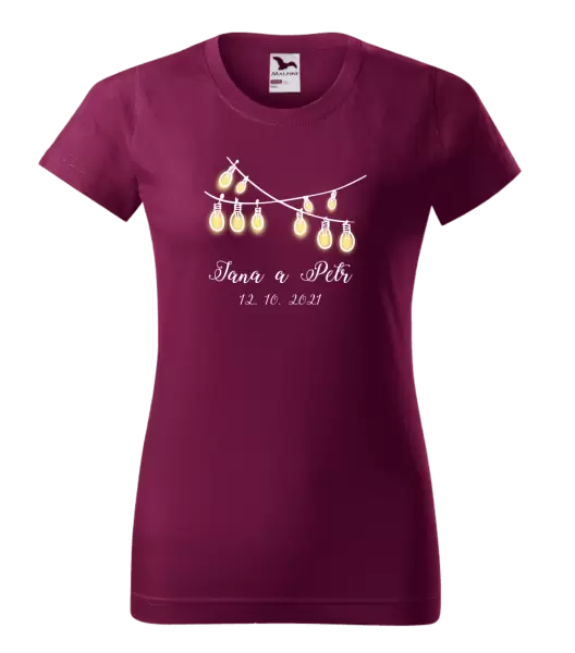 Dámské tričko Světýlka se jmény