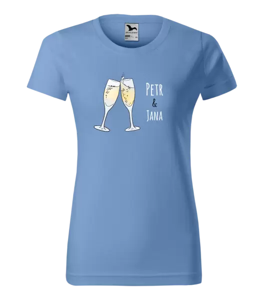 Dámské tričko Skleničky se jmény