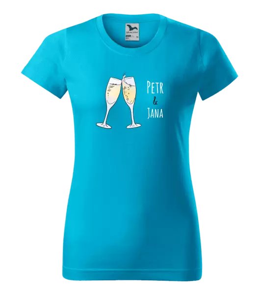 Dámské tričko Skleničky se jmény