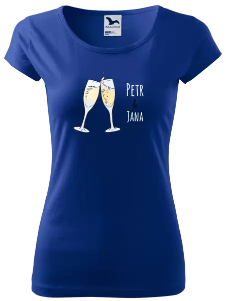 Dámské tričko Skleničky se jmény