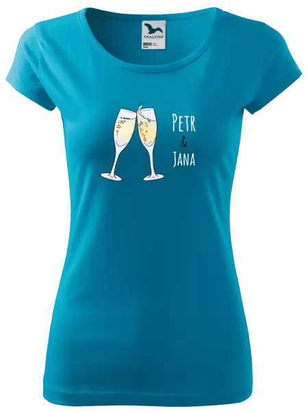 Dámské tričko Skleničky se jmény