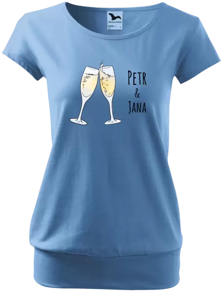 Dámské tričko Skleničky se jmény