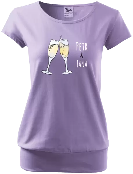 Dámské tričko Skleničky se jmény