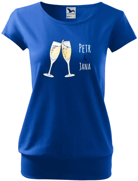 Dámské tričko Skleničky se jmény