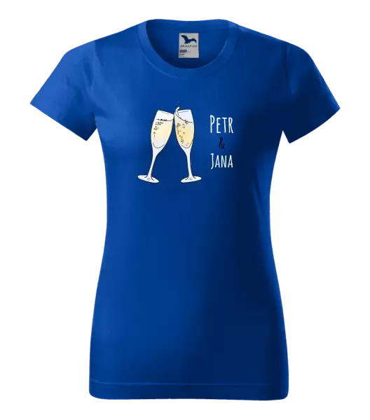 Dámské tričko Skleničky se jmény