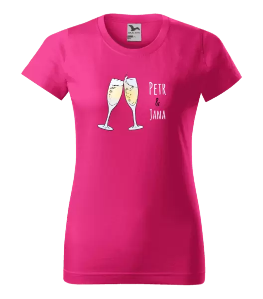 Dámské tričko Skleničky se jmény
