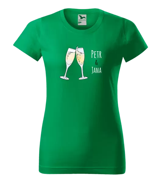 Dámské tričko Skleničky se jmény