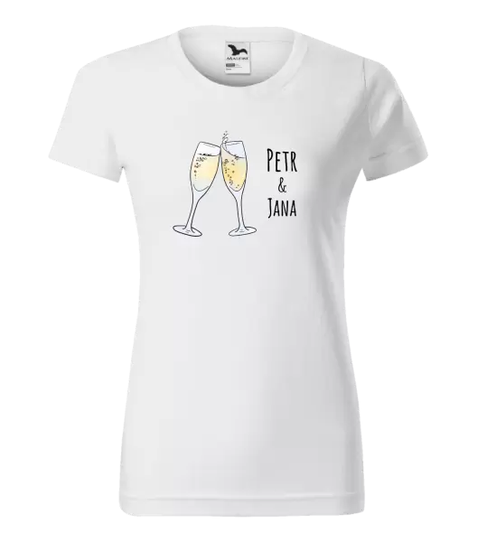 Dámské tričko Skleničky se jmény