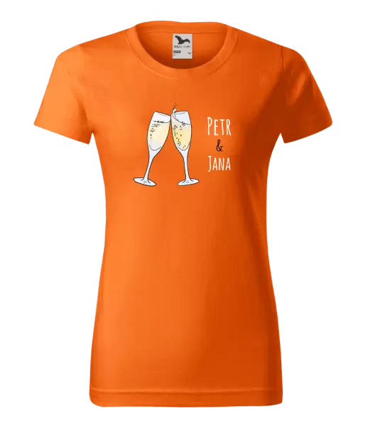 Dámské tričko Skleničky se jmény